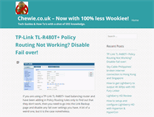Tablet Screenshot of chewie.co.uk